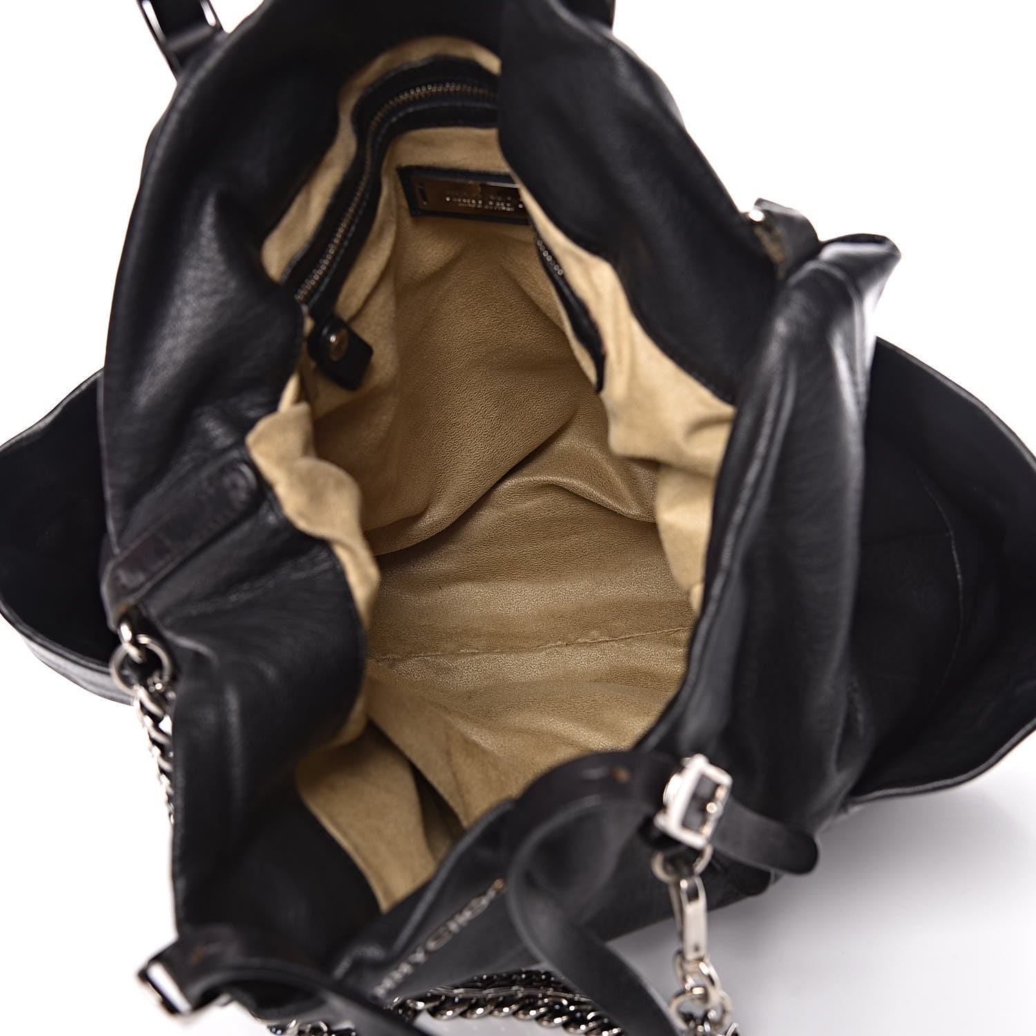 Jimmy Choo Lambskin Chain Embellished Blare Tote Black 5 of 15