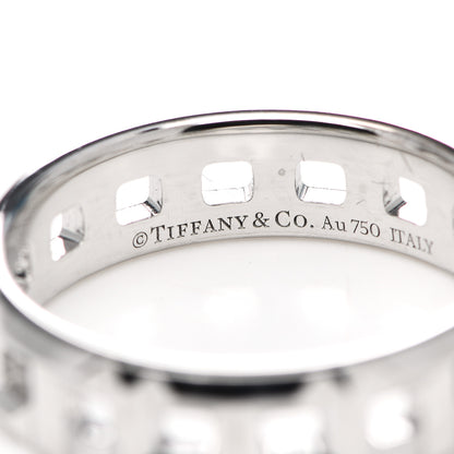 Tiffany 18K White Gold T True Wide Ring 57 8 4 of 5