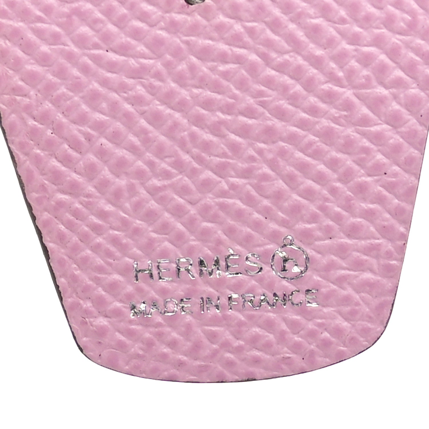 Hermes Lambskin Epsom Suede Petit H Mushroom Charm Kraft Mauve Sylvestre Bleu Pinede 3 of 4