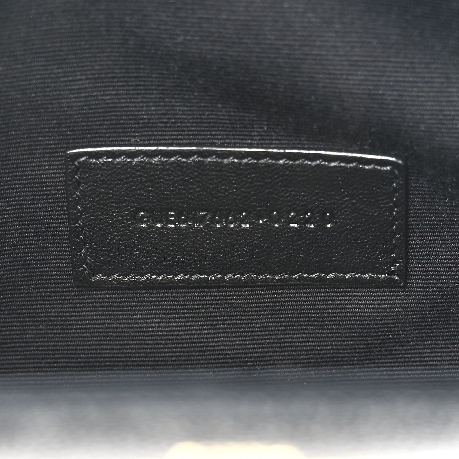 Saint Laurent Grain De Poudre Matelasse Chevron Monogram Envelope Clutch Black 5 of 7