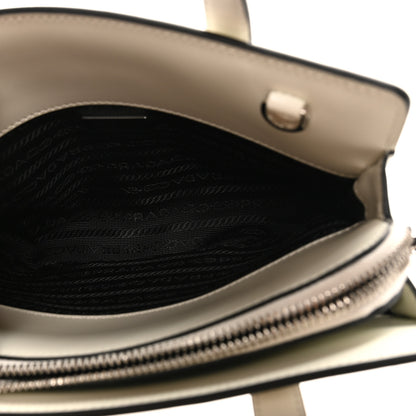 Prada Spazzolato Mini Re-Edition 1995 Double Handle Handbag White 5 of 8