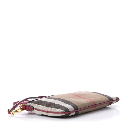 Burberry House Check Derby Peyton Crossbody Clutch Bag Russet Red 4 of 11