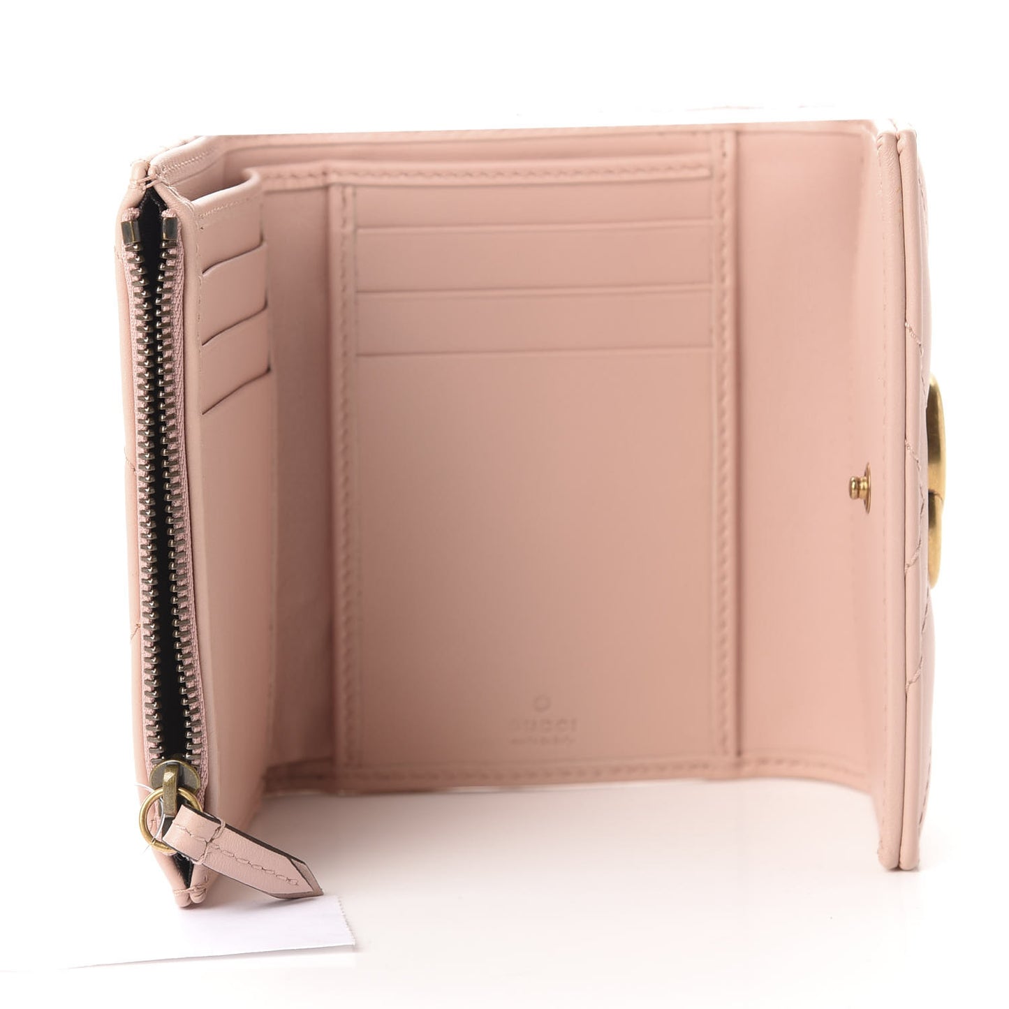 Calfskin Matelasse GG Marmont Wallet Perfect Pink