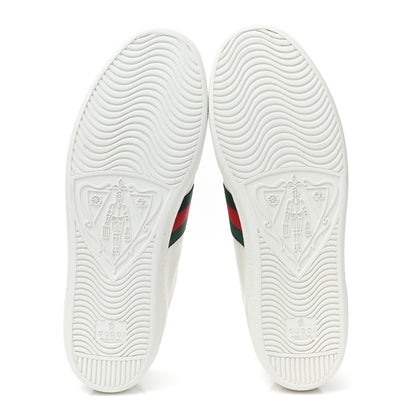 Gucci Calfskin Crocodile Web Womens Ace Sneakers 41 White Green 7 of 10