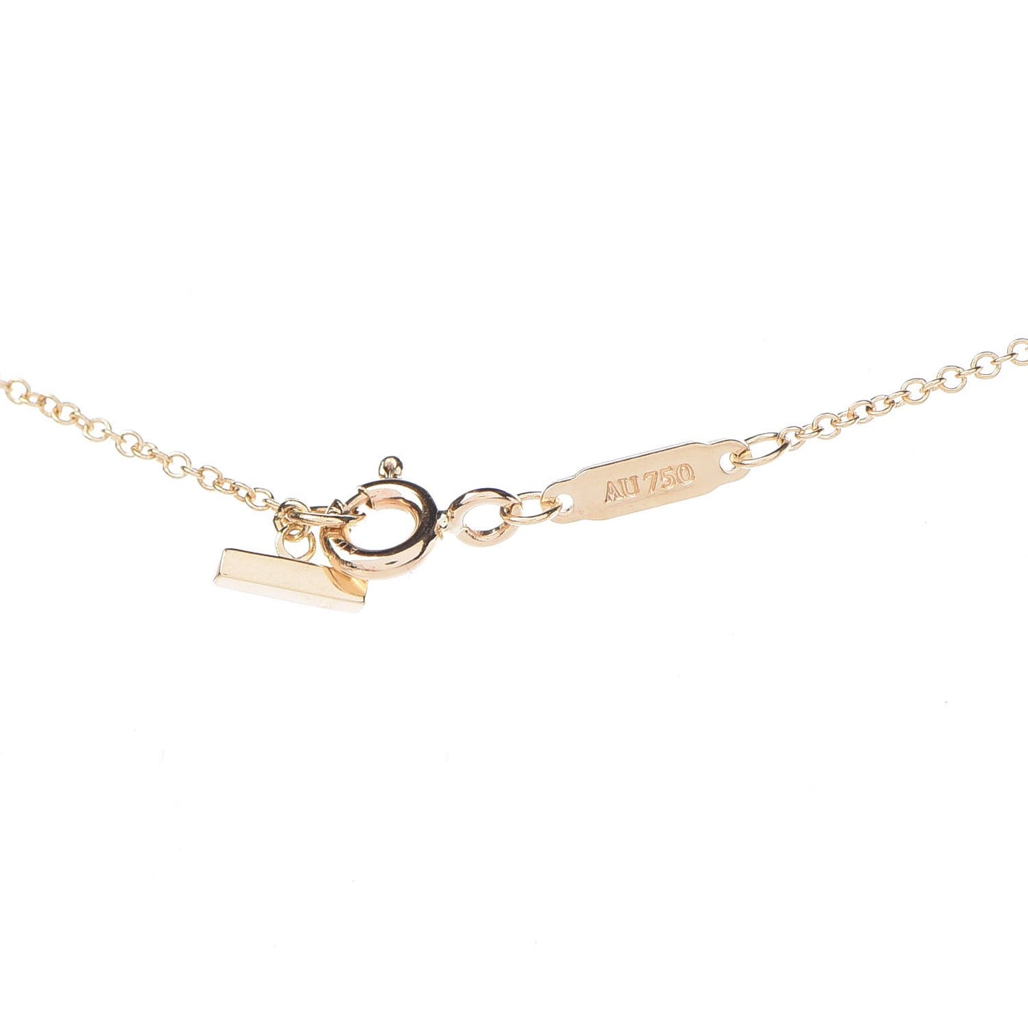 18K Yellow Gold Small T Smile Pendant Necklace