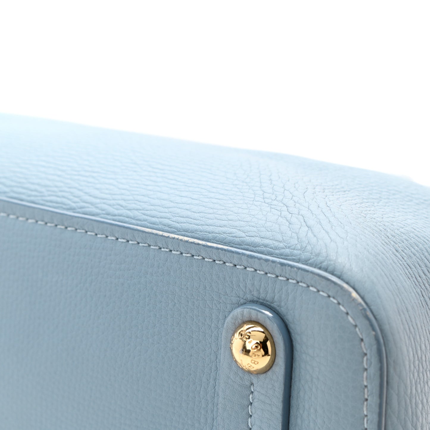 Textured Calfskin Clara Tote Light Blue