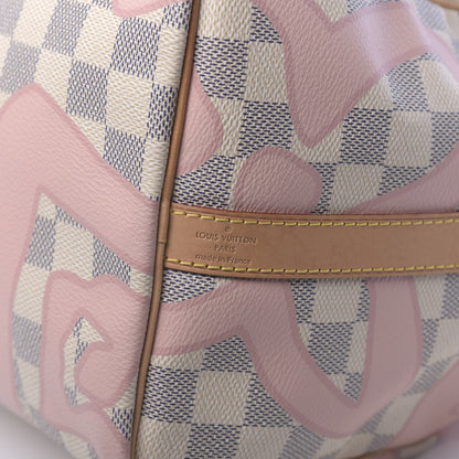 Louis Vuitton Damier Azur Tahitienne Speedy Bandouliere 30 Rose Ballerine 6 of 14