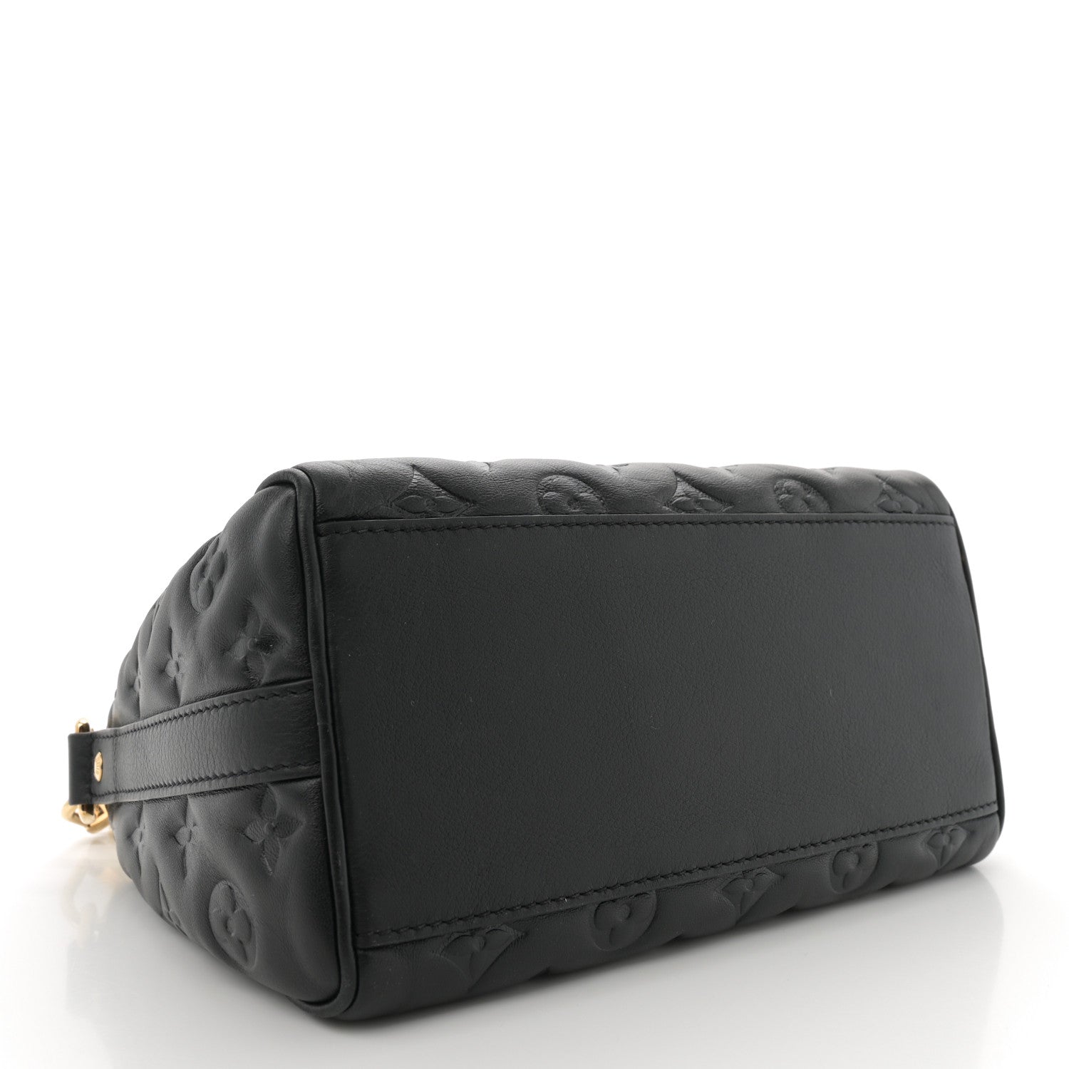 Louis Vuitton Lambskin Embossed Monogram Speedy 22 Bandouliere Black 4 of 11