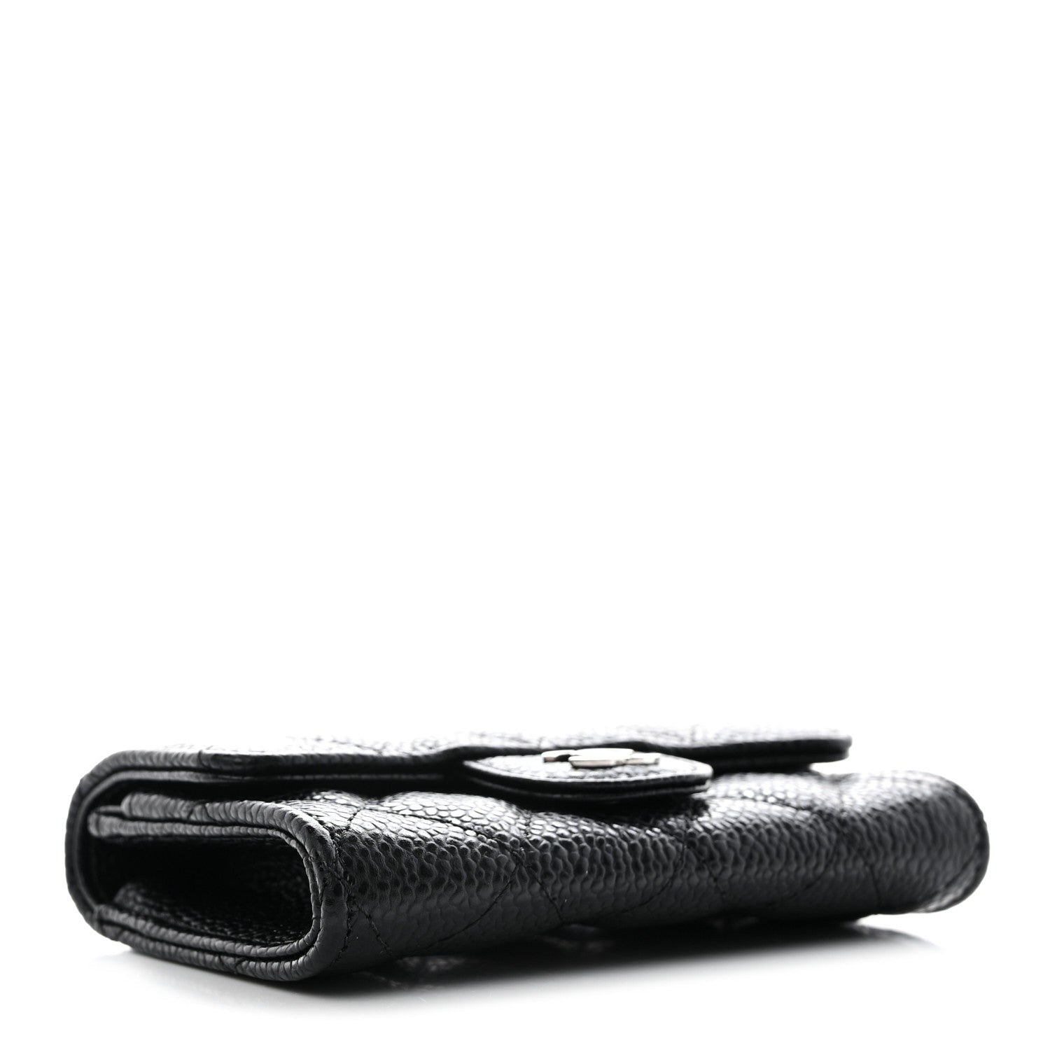 Chanel Caviar Quilted Flap Card Holder Wallet Black 4 of 10