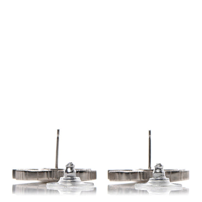 Chanel Crystal CC Earrings Silver 3 of 4