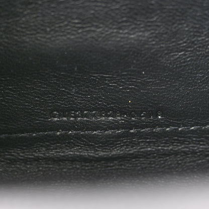 Saint Laurent Grain De Poudre Matelasse Chevron Monogram Chain Wallet Black 7 of 15