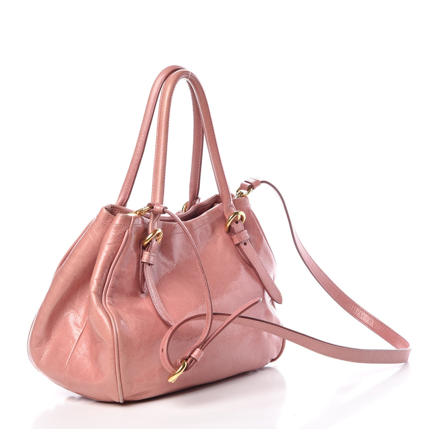 Vitello Shine Small Bow Shopping Tote Loto