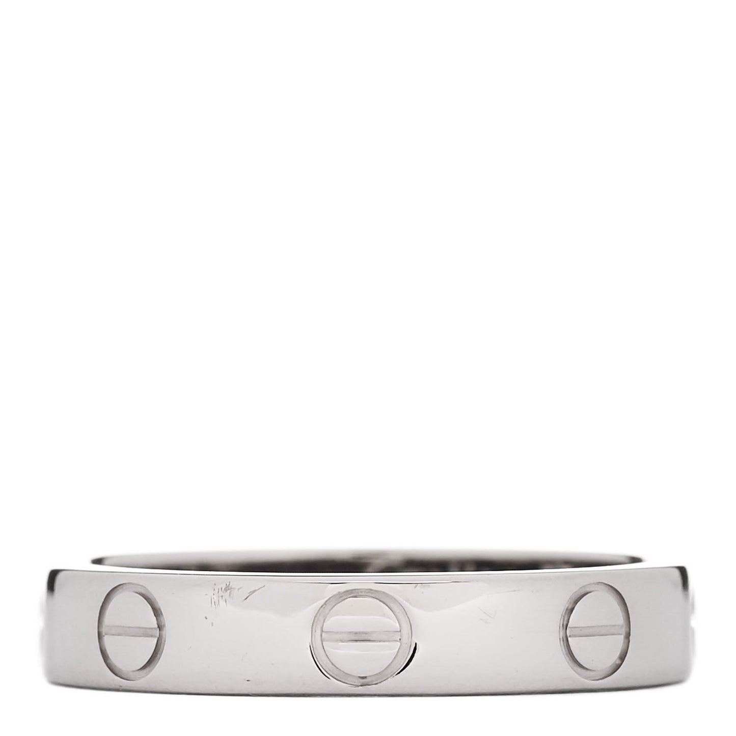 18K White Gold 3.5mm LOVE Wedding Band Ring 53 6.5