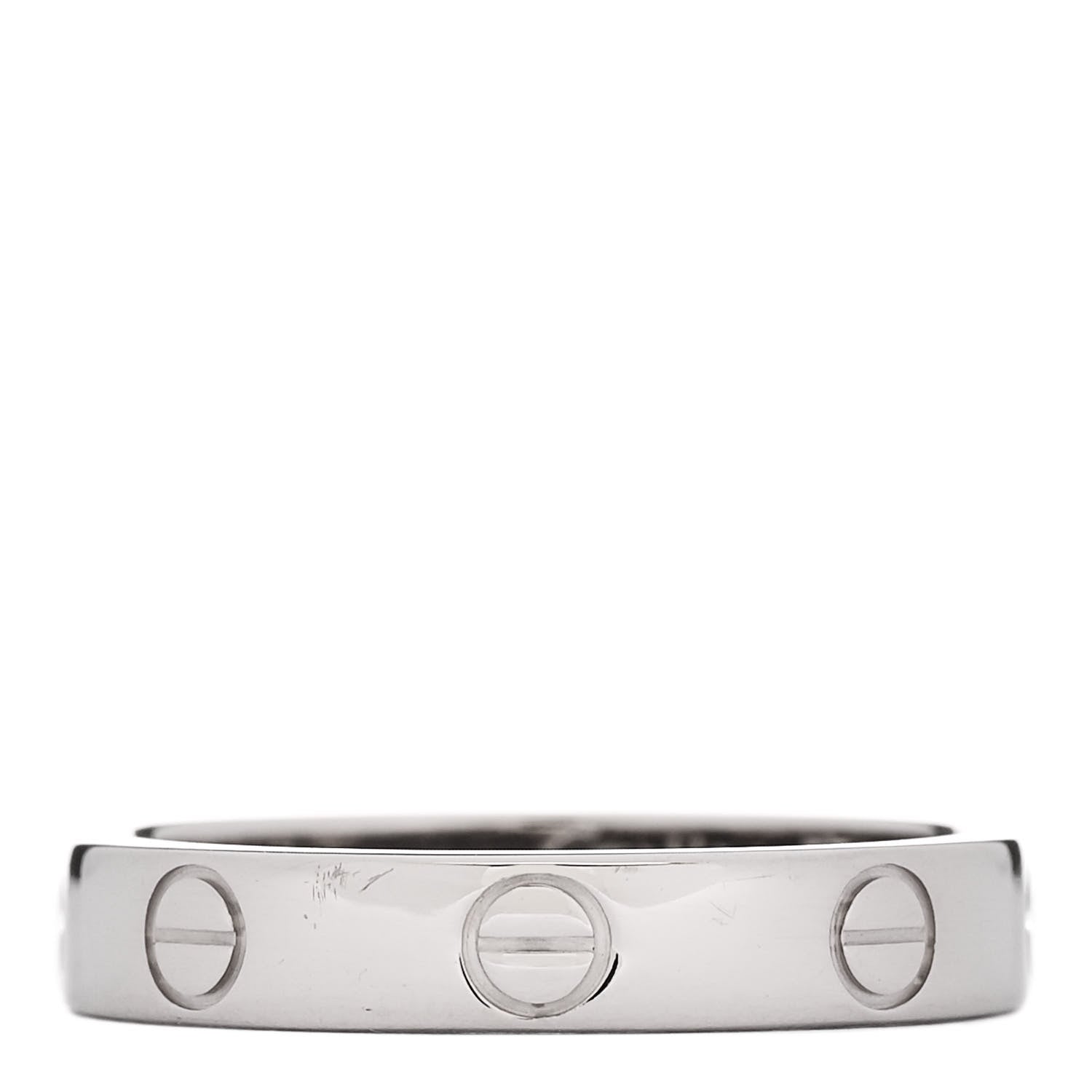 Cartier 18K White Gold 3.5mm LOVE Wedding Band Ring 53 6.5 1 of 4