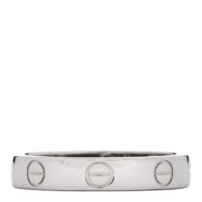 Cartier 18K White Gold 3.5mm LOVE Wedding Band Ring 53 6.5 1 of 4