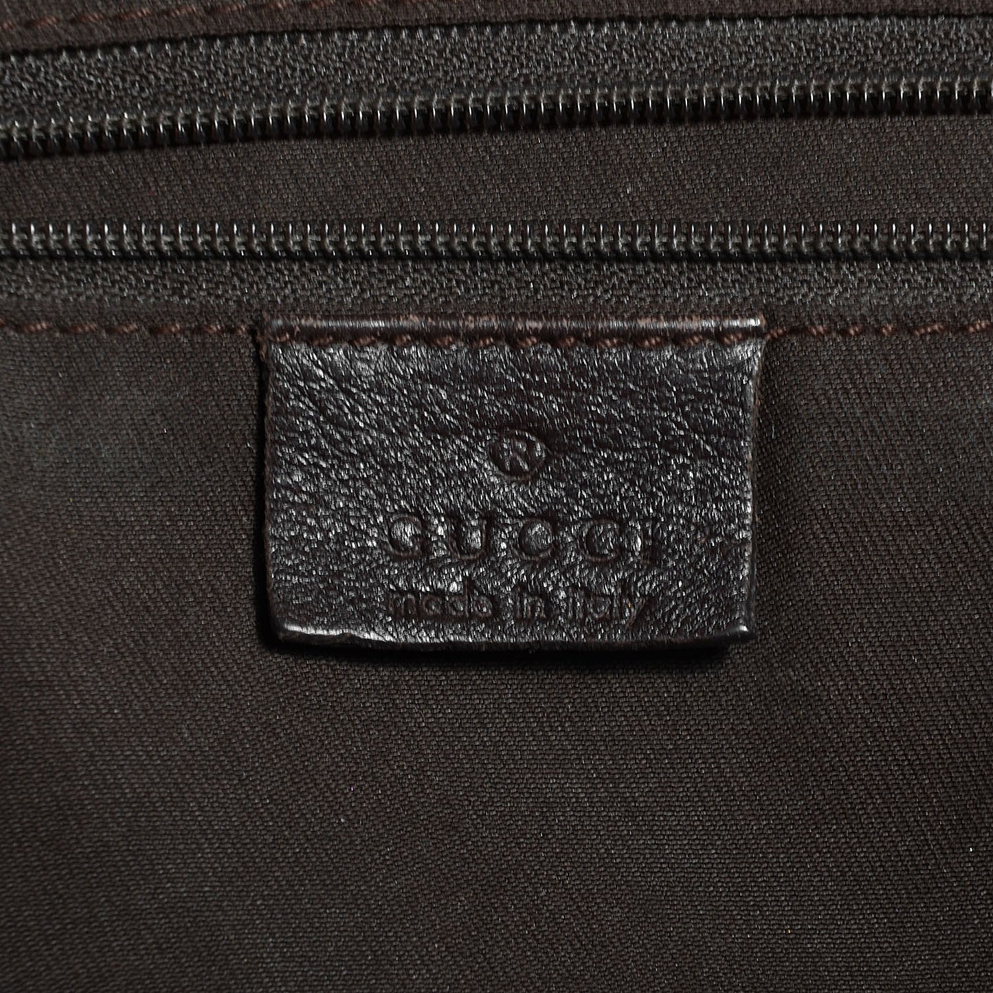 Monogram Medium New Ladies Web Tote Dark Brown