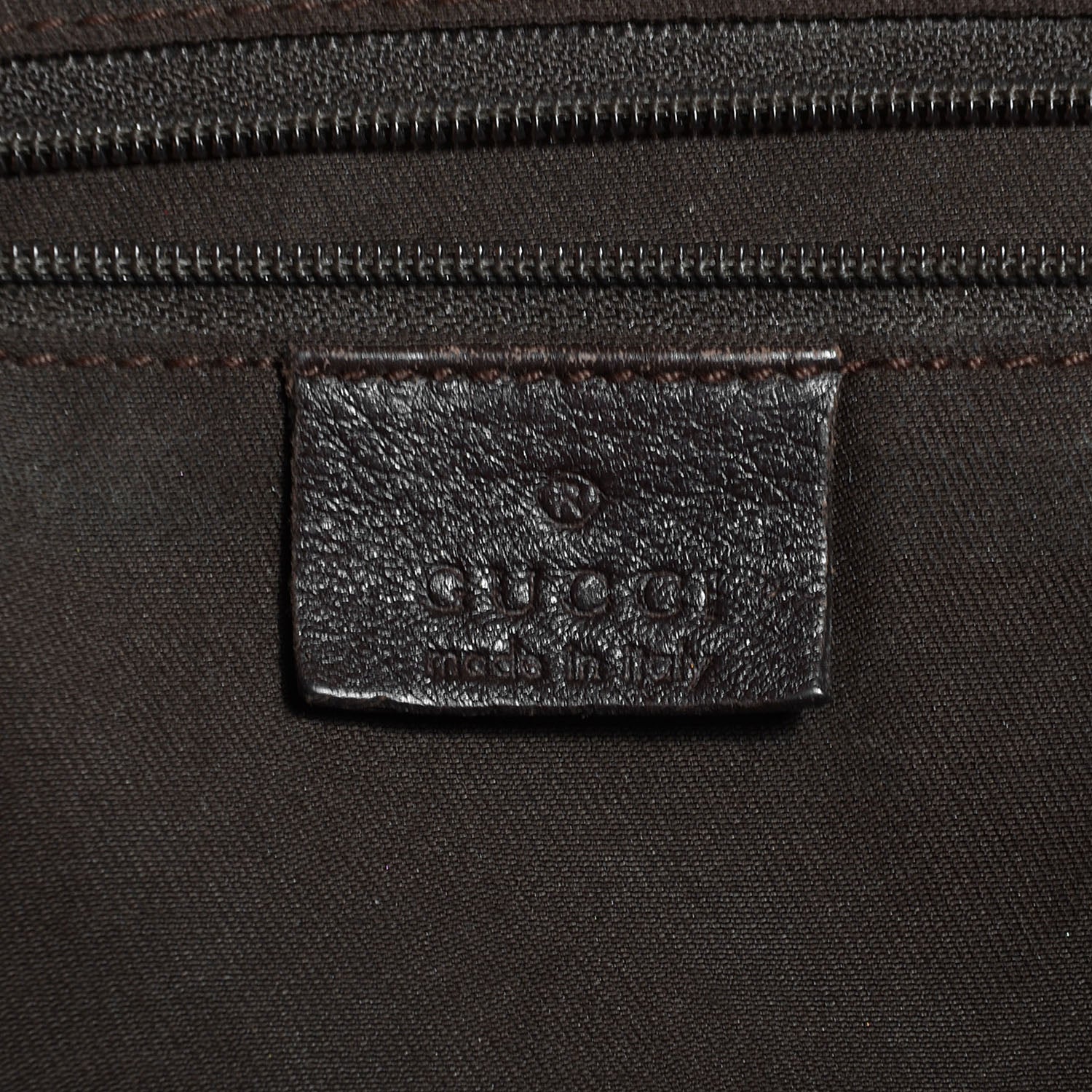 Gucci Monogram Medium New Ladies Web Tote Dark Brown 6 of 7