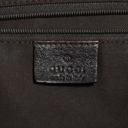 Gucci Monogram Medium New Ladies Web Tote Dark Brown 6 of 7