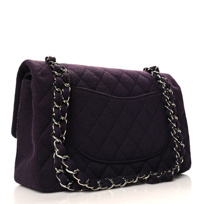 Chanel Jersey Quilted Medium Double Flap Purple 3 of 11
