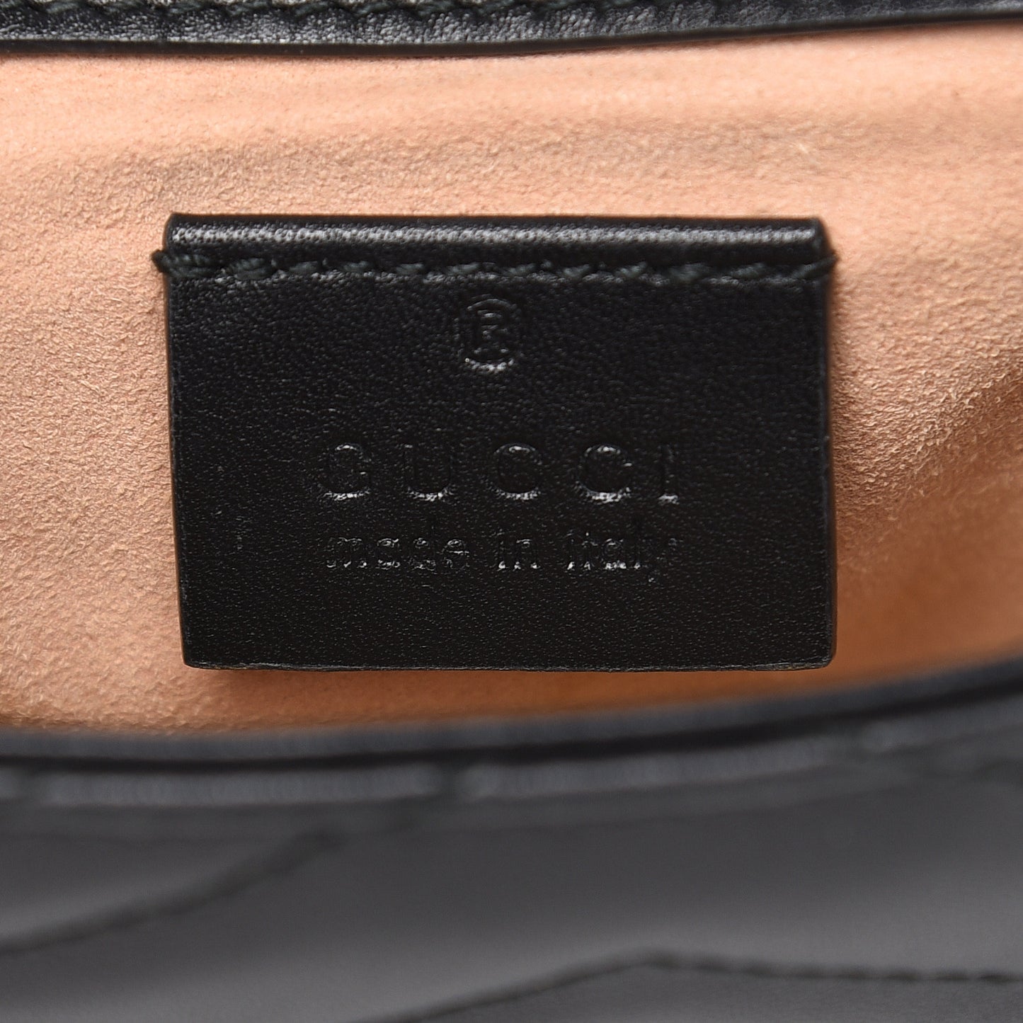 Calfskin Matelasse Super Mini GG Marmont Shoulder Bag Black
