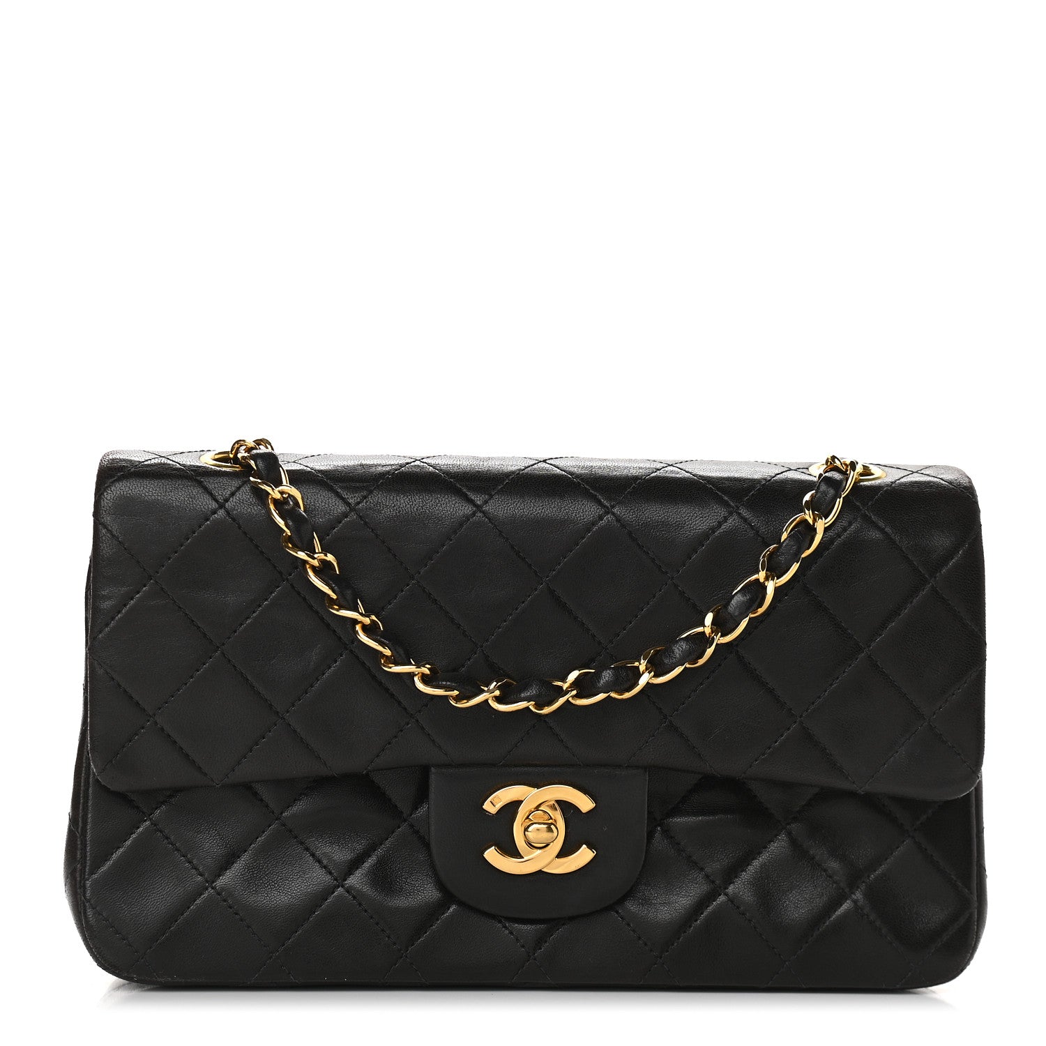 Chanel Lambskin Quilted Small Double Flap Black 1 of 12