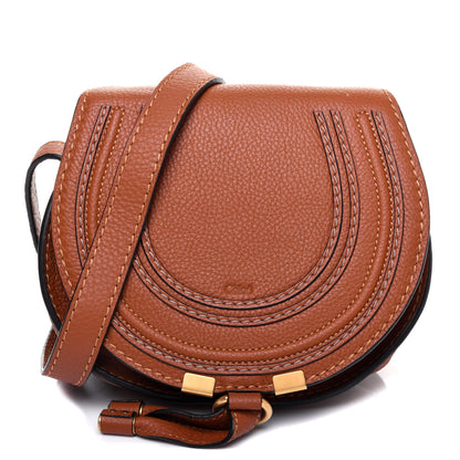 Chloe Calfskin Mini Marcie Round Crossbody Bag Tan 1 of 12