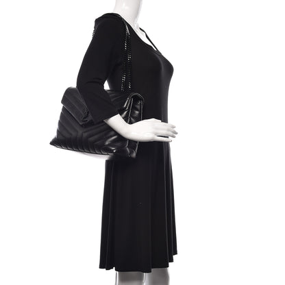 Saint Laurent Calfskin Y Quilted Monogram Medium Loulou Chain Satchel Black 2 of 10