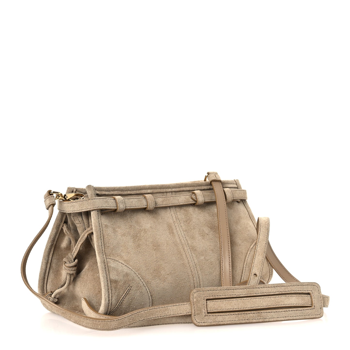 Scamosciato Triangle Small Bonnie Shoulder Bag Deserto