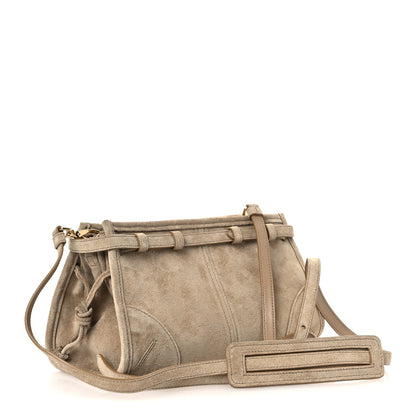 Prada Scamosciato Triangle Small Bonnie Shoulder Bag Deserto 3 of 9