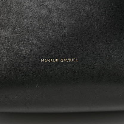 Mansur Gavriel Vegetable Tanned Calfskin Bucket Bag Black Flamma 7 of 15