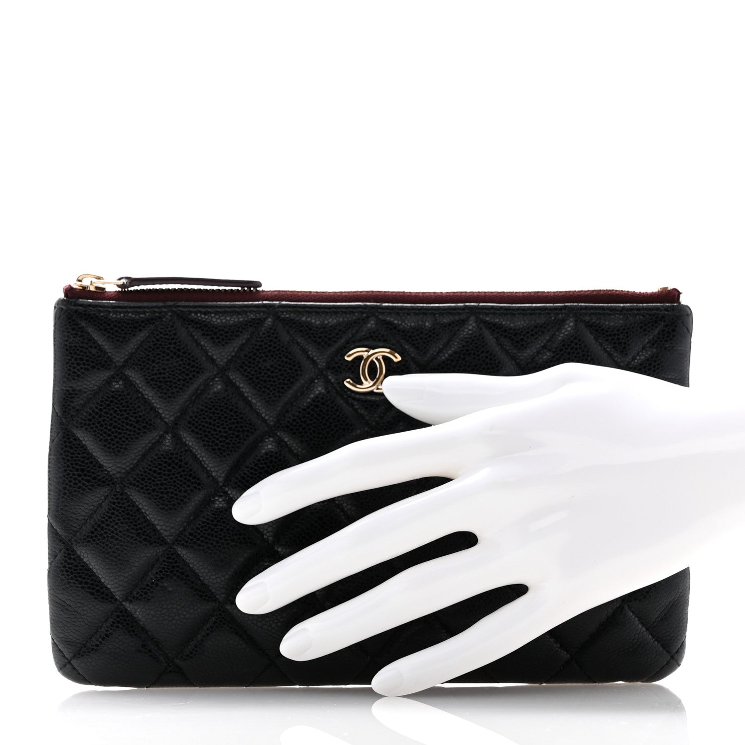 Chanel Caviar Quilted Cosmetic Case Black 2 of 9