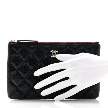 Chanel Caviar Quilted Cosmetic Case Black 2 of 9