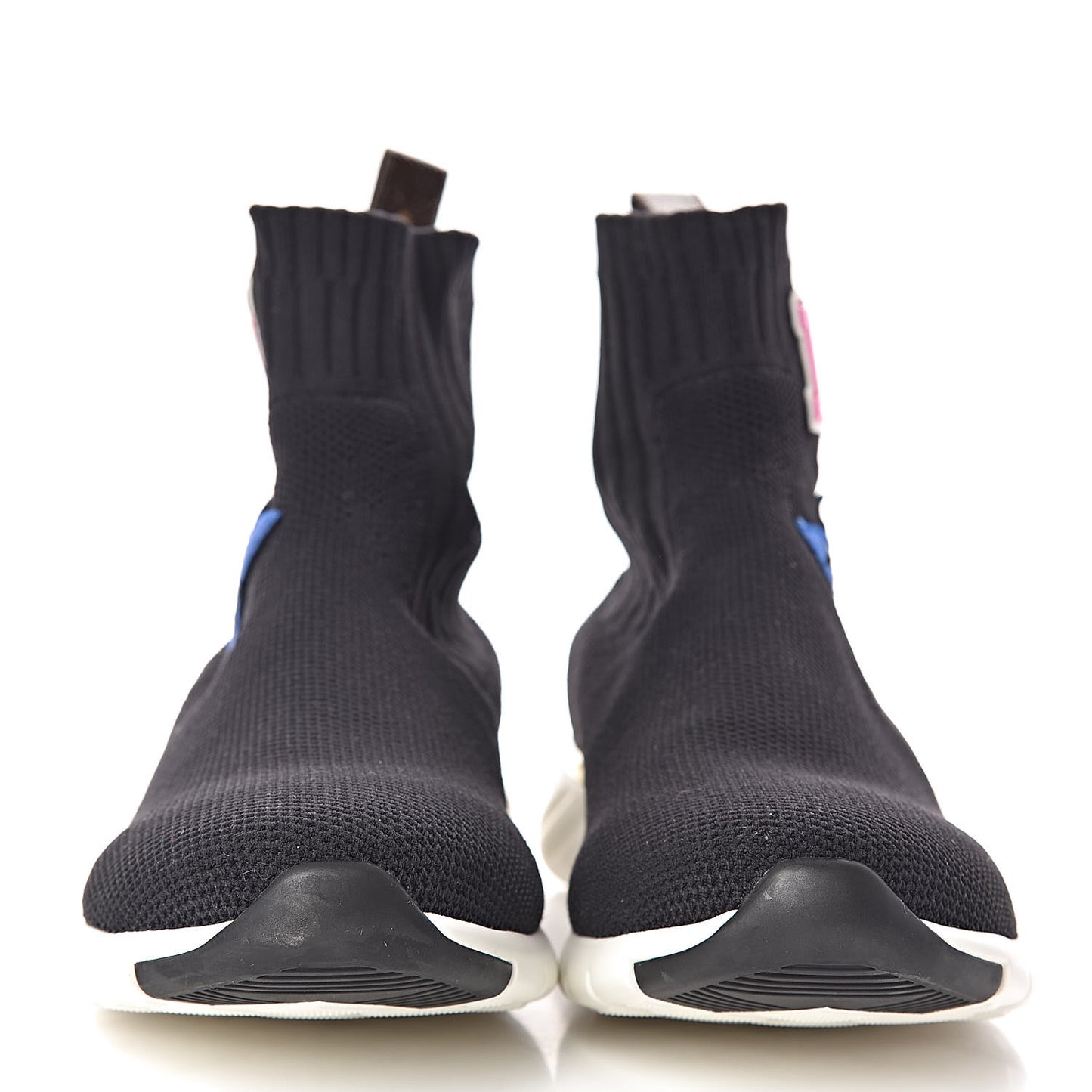 Stretch Fabric LV Black Heart Sock Sneaker 41 Black