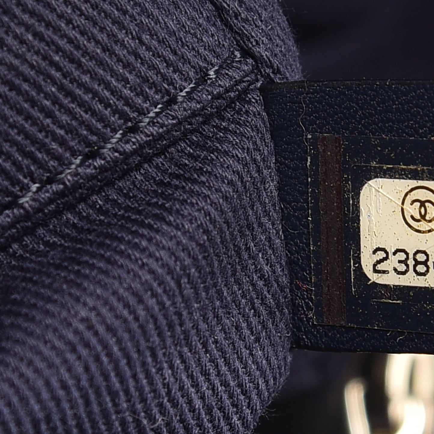 Canvas Sequin Small Deauville Tote Navy