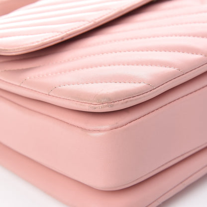 Chanel Lambskin Chevron Quilted Medium Trendy CC Dual Handle Flap Bag Pink 10 of 12