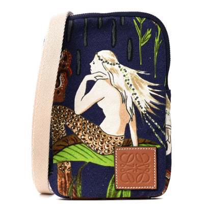 Loewe Canvas Mermaid Print Paulas Ibiza Crossbody Pouch Multicolor 1 of 5
