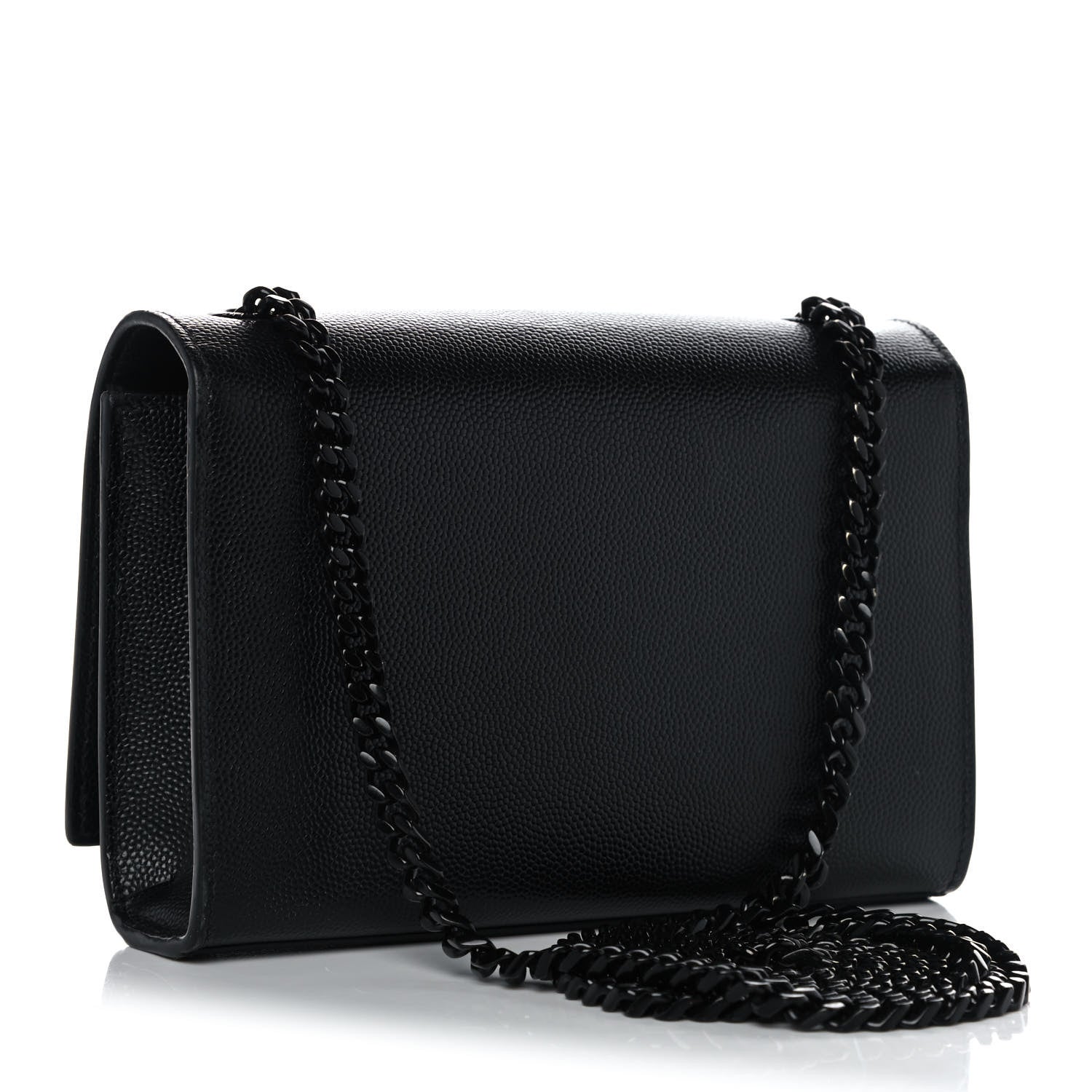 Saint Laurent Grain De Poudre Small Monogram Kate Satchel Black 3 of 10