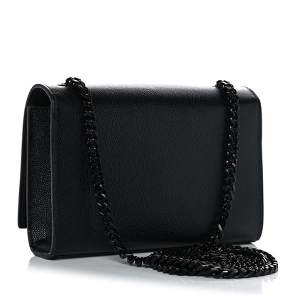 Saint Laurent Grain De Poudre Small Monogram Kate Satchel Black 3 of 10