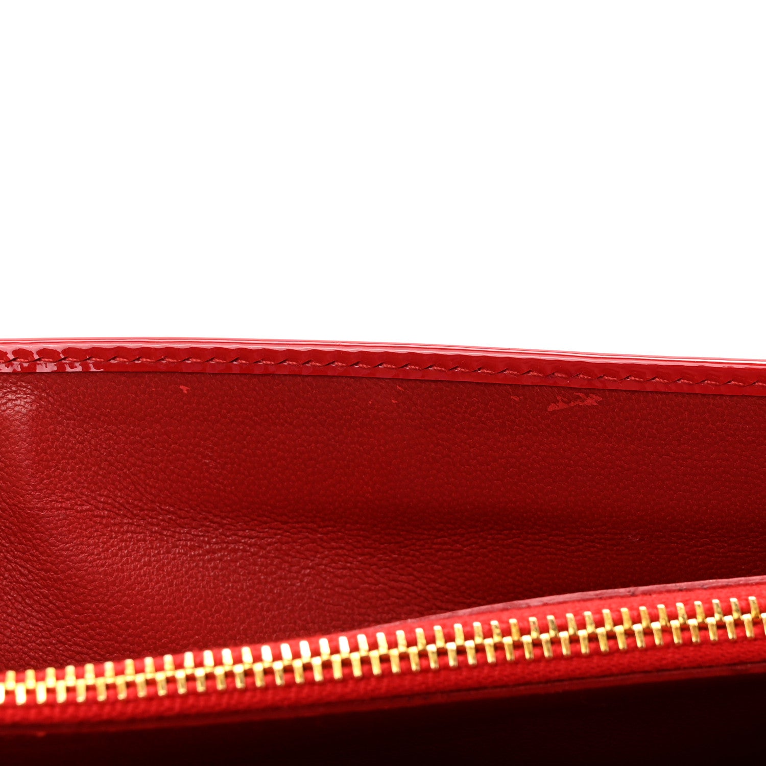Miu Miu Vernice Madras Wallet On Chain Rosso 11 of 14