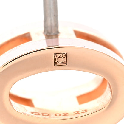 Hermes Rose Gold Lacquered Pop H Earrings Rose Dragee 5 of 6