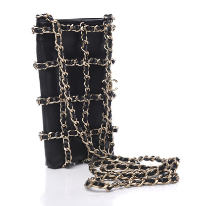 Chanel Lambskin Quilted Small Clutch With Chain Black 2 of 11
