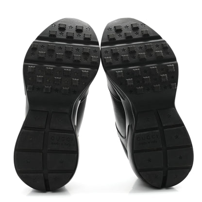 Gucci Dali Soft Calfskin Cut Out Interlocking G Womens Rhyton Sneakers 37 Black Ivoire 7 of 11