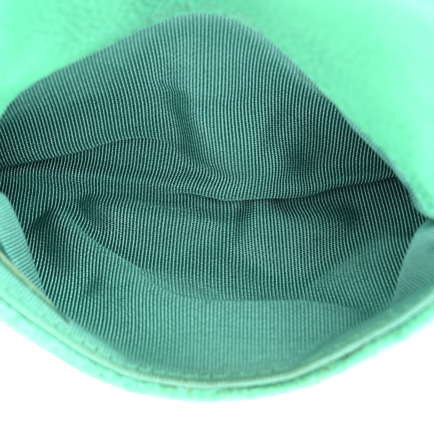 Chanel Iridescent Caviar Quilted Flap Zip Card Holder Green 5 of 13