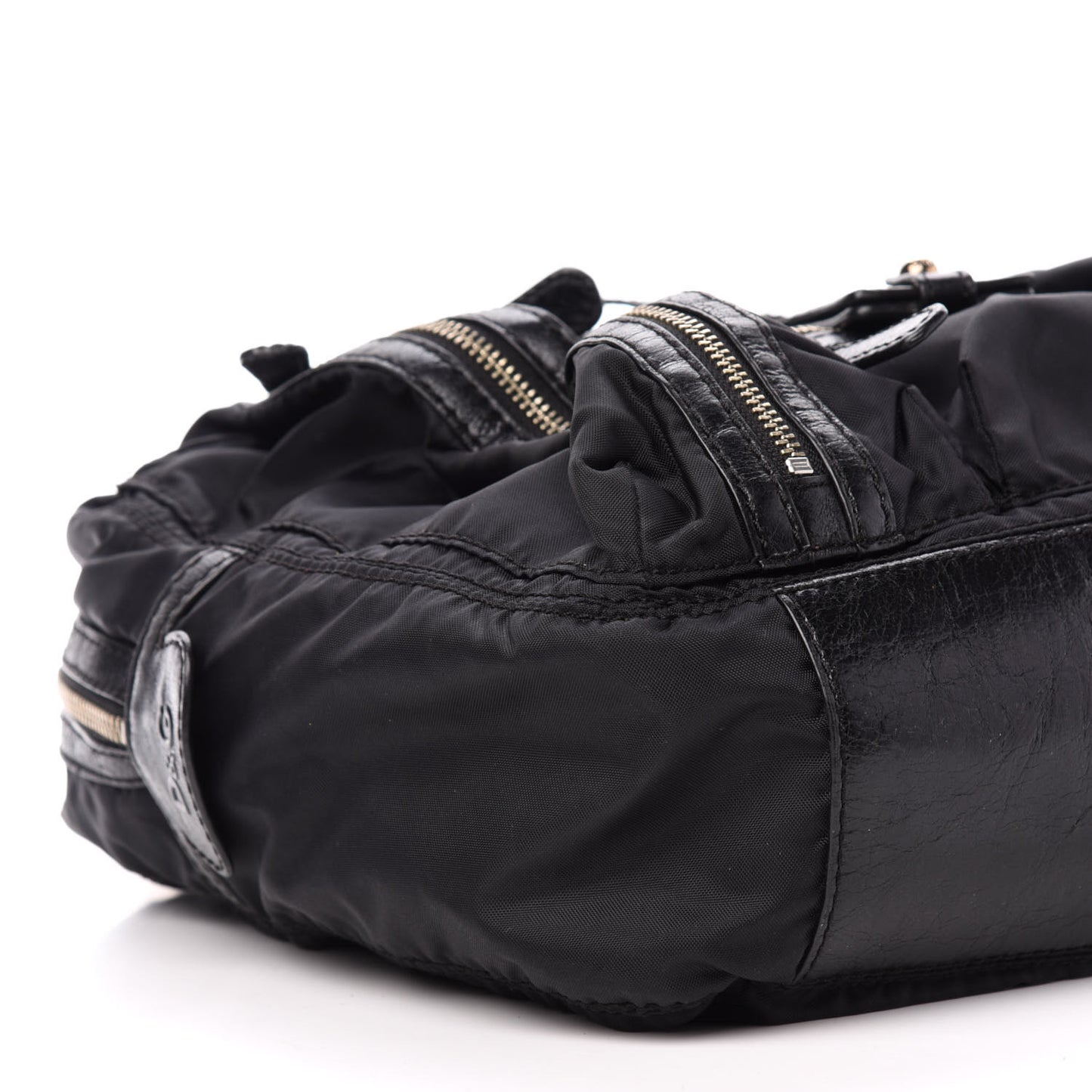 Nylon Mila Shoulder Bag Black