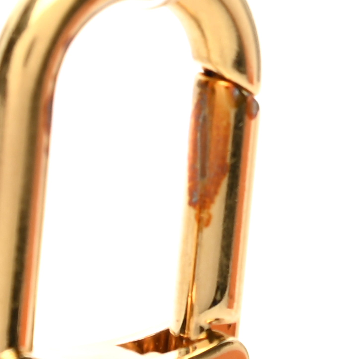 Metal LV Circle Bag Charm Key Holder Gold
