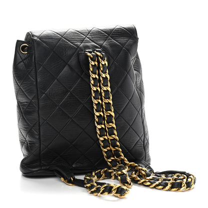 Chanel Lambskin Quilted Backpack Black 2 of 10