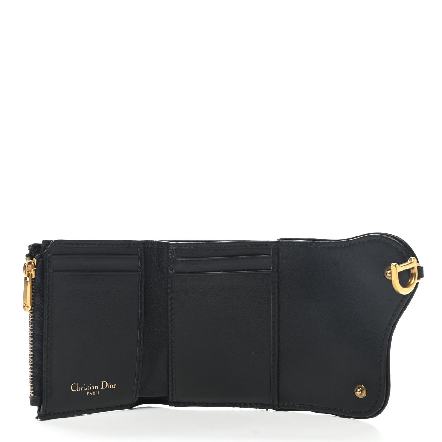 Oblique Saddle Lotus Wallet Blue