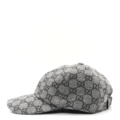 Gucci Covered Wool GG Monogram Baseball Hat M Grey Dark Grey Black 4 of 9