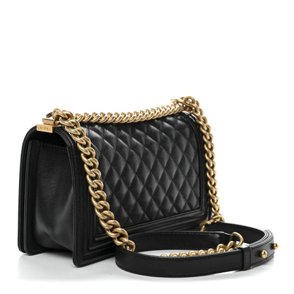 Chanel Caviar Quilted Medium Boy Flap Black 3 of 13