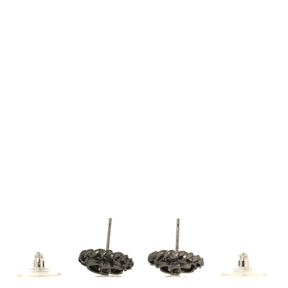 Chanel CC Chain Round Earrings Ruthenium Black Ruthenium Black 3 of 5